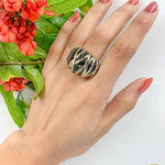 Enamel Stripey Ring - Bansri Mehta Design