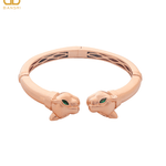 Double Panther Headed Cuff Bangle - Bansri Mehta Design