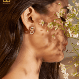 Baguette Panther Head Earrings - Bansri Mehta Design