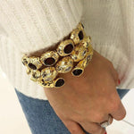 Bedazzle Flexi Bangle Bracelet - Gold - Bansri Mehta Design