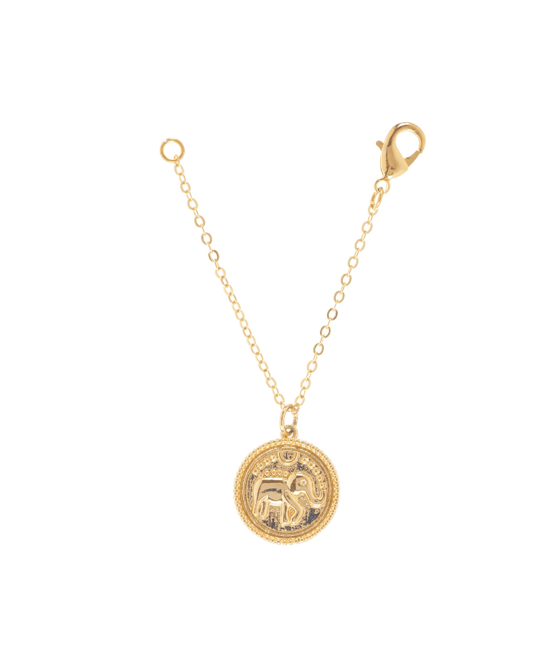 Ele Gold Carved Medallion Watch Charm - Bansri Mehta Design