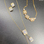 Baguette Diamond Solitaire Set - Bansri Mehta Design