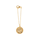 Ele Gold Carved Medallion Watch Charm - Bansri Mehta Design