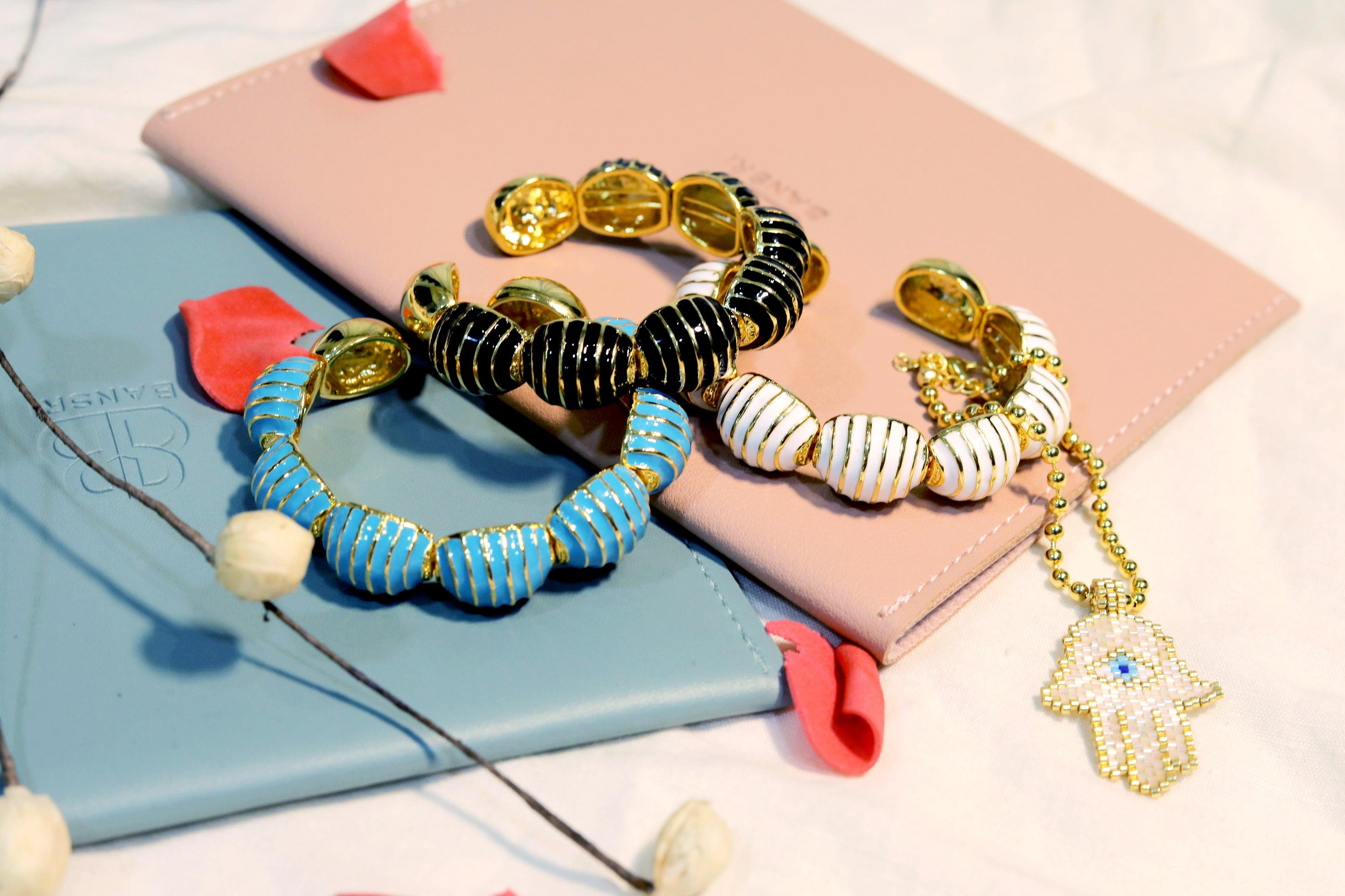 Sara Enamel Bangle Bracelet - Bansri Mehta Design