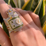 Festive Safari Elephant Statement Cocktail Ring - Bansri Mehta Design