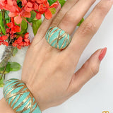 Enamel Stripey Ring - Bansri Mehta Design