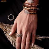 Swarovksi Cuban Link Band Ring - Bansri Mehta Design