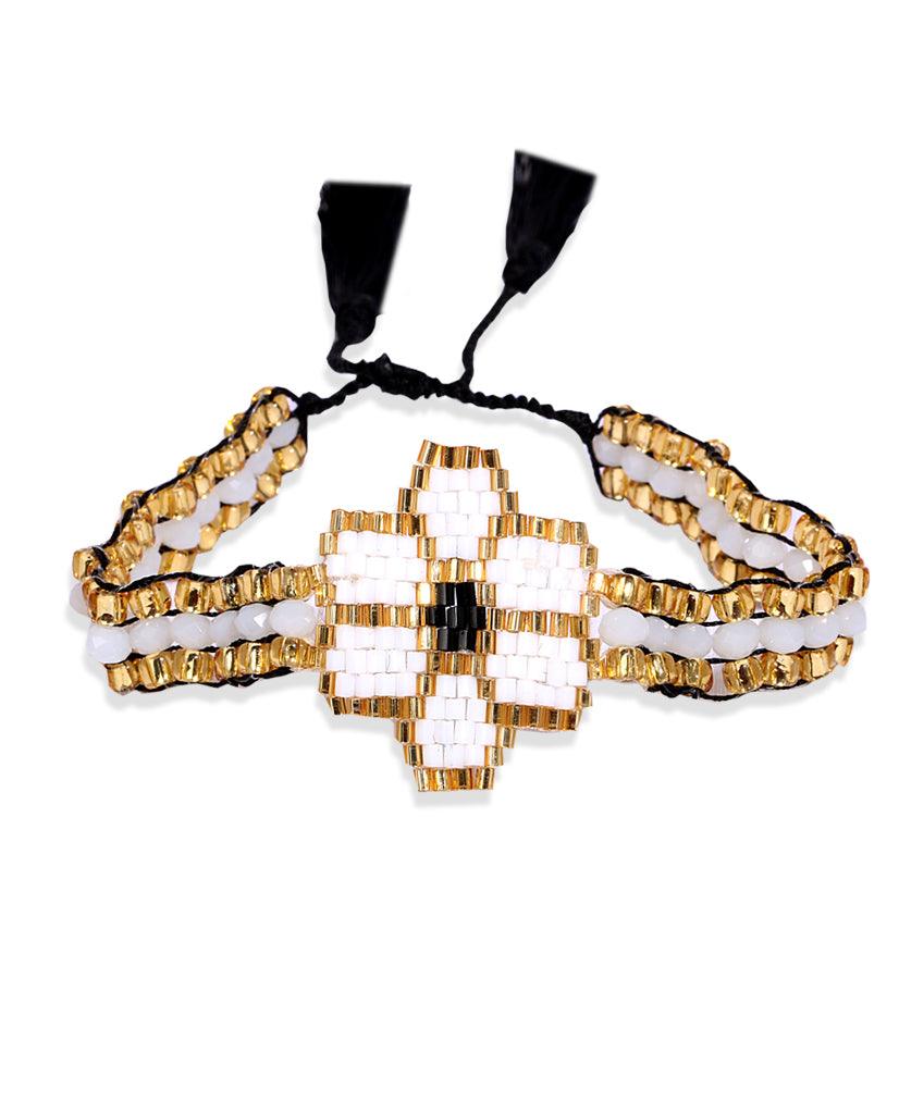 Beaded Flower Bracelet - BANSRI                                                                 Jewelry Lounge