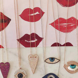 Enamel Carved Evil Eye Necklace - Bansri Mehta Design
