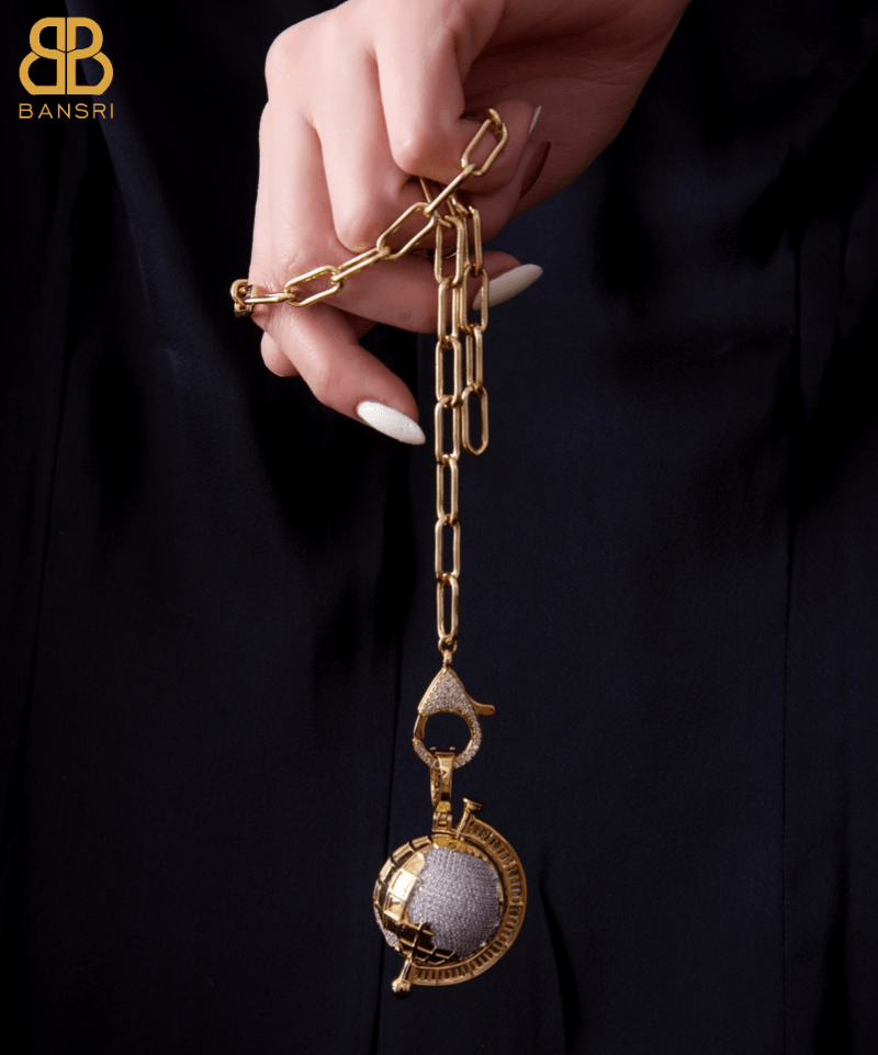 Globe Trotter Detachable Pendant Link Necklace - Bansri Mehta Design