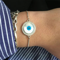 Evil Eye Adjustable Chain Bracelet - Bansri Mehta Design