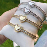 Adjustable Crystal Studded Heart Bracelet - Bansri Mehta Design