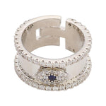 Adjustable Evil Eye Ring Band - Bansri Mehta Design