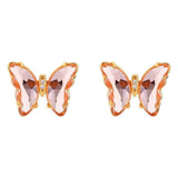 Crystal Butterfly Stud Earrings - Bansri Mehta Design