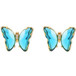 Crystal Butterfly Stud Earrings - Bansri Mehta Design