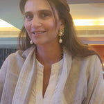 Scarab Pearl Drop Earrings - Bansri Mehta Design