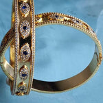 Evil Eye Side Opening Bangle Bracelet - Bansri Mehta Design