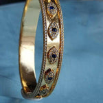 Evil Eye Side Opening Bangle Bracelet - Bansri Mehta Design