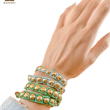 Wrap Around Colorbar Leather Bracelet or Choker Necklace - Bansri Mehta Design