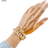 Wrap Around Colorbar Leather Bracelet or Choker Necklace - Bansri Mehta Design