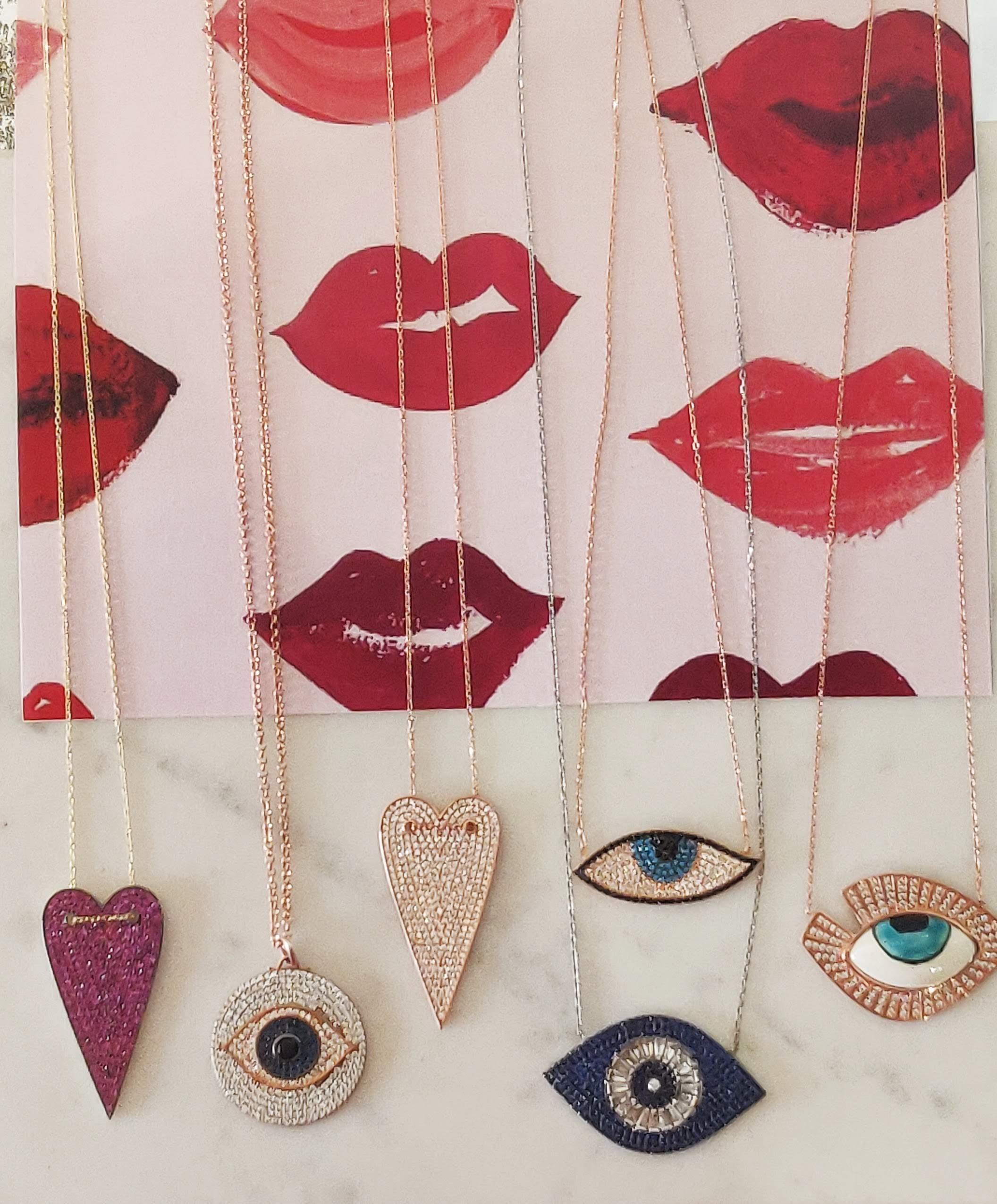 Gorgeous Glam Evil Eye Necklace - Bansri Mehta Design