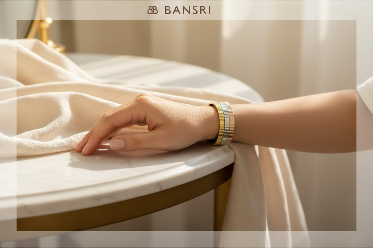 Trendy Stainless Steel Bangle Bracelet - Bansri Mehta Design