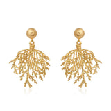 Lustrous Leaves Carved Earrings - Bansri Mehta Design