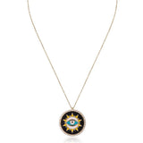 Black Sunburst Evil Eye Necklace - Bansri Mehta Design