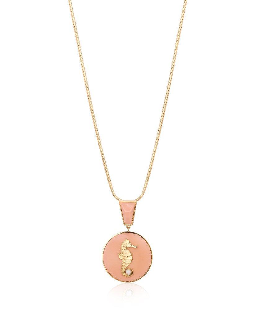 CeCe Seahorse Medallion Necklace - Bansri Mehta Design
