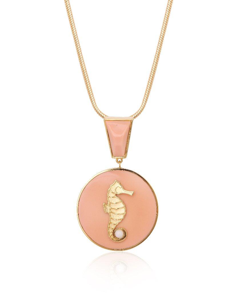 CeCe Seahorse Medallion Necklace - Bansri Mehta Design