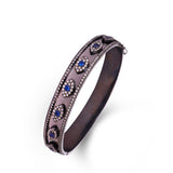Evil Eye Side Opening Bangle Bracelet - Bansri Mehta Design