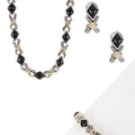 Crystella Necklace, Earring & Bracelet Set - Bansri Mehta Design