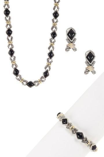 Crystella Necklace, Earring & Bracelet Set - Bansri Mehta Design