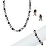 Crystella Necklace, Earring & Bracelet Set - Bansri Mehta Design