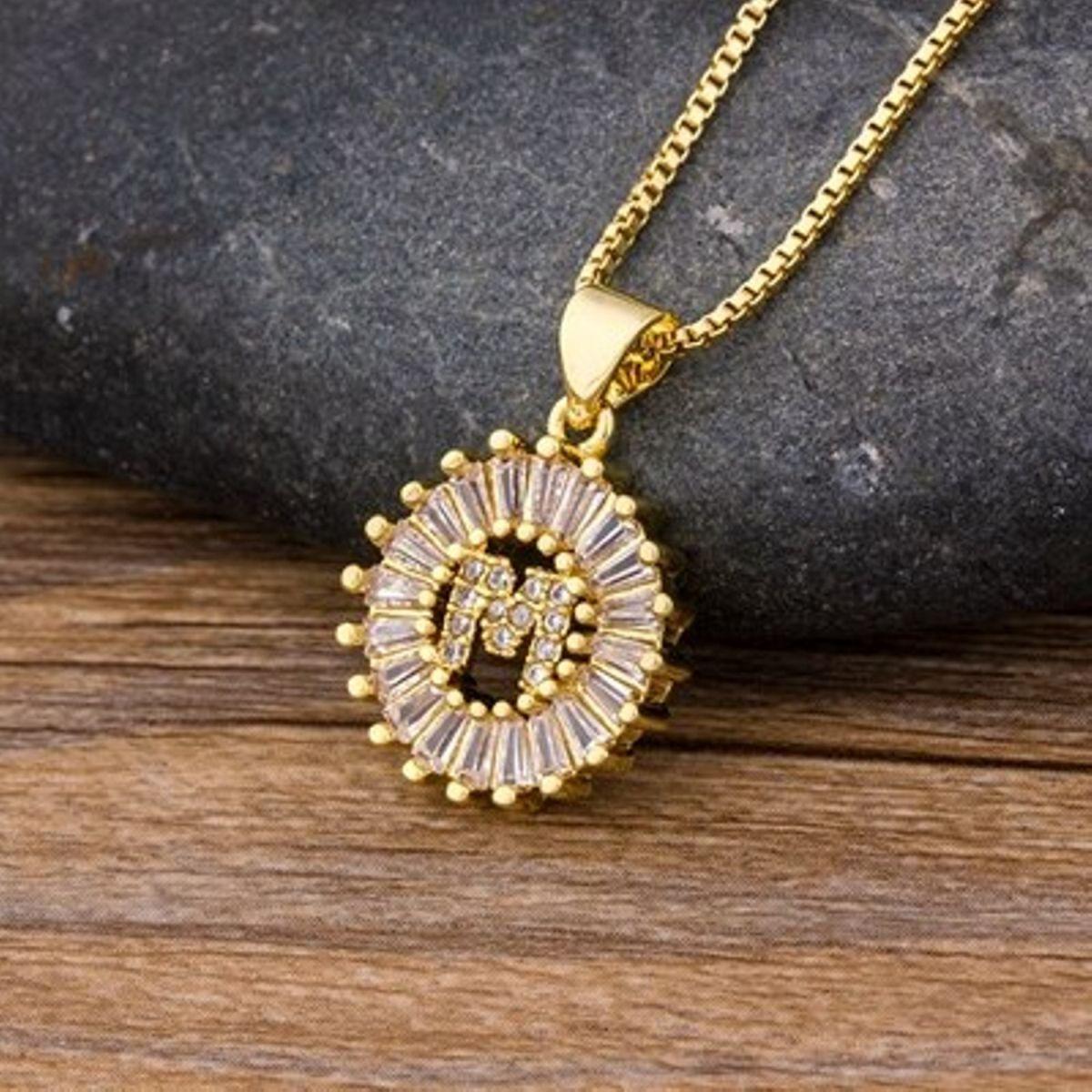 Initial Baguette Diamond Medallion 2-in-1 Watch Charm & Necklace - Bansri Mehta Design