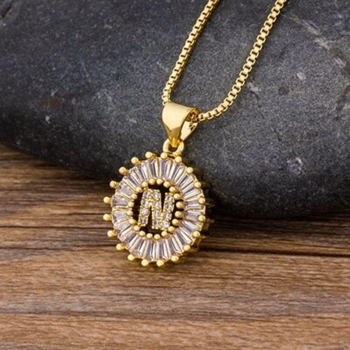 Initial Baguette Diamond Medallion 2-in-1 Watch Charm & Necklace - Bansri Mehta Design