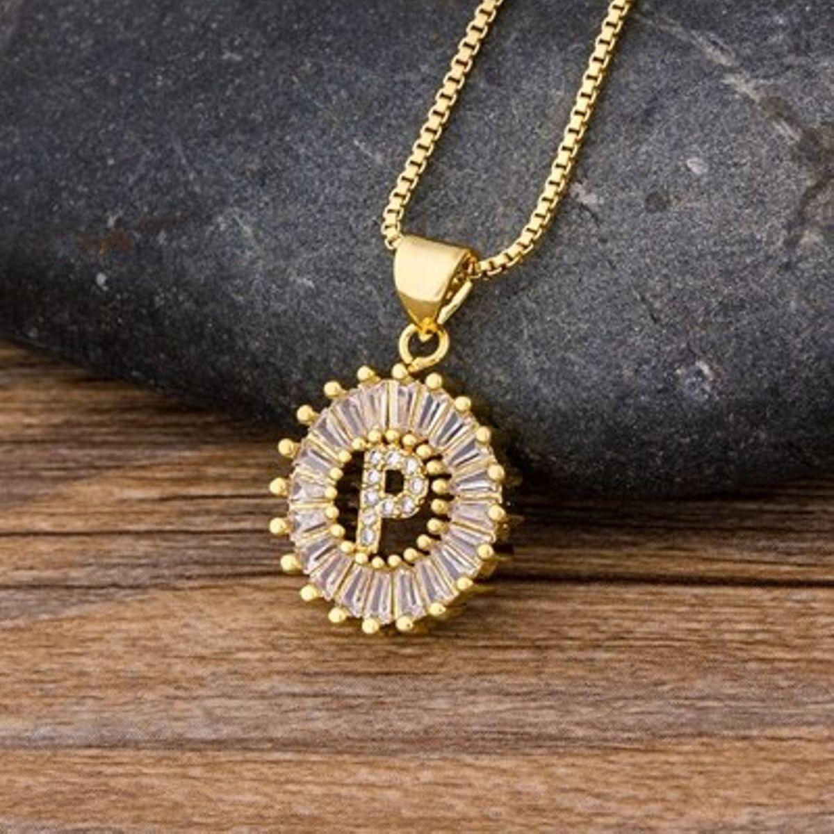 Initial Baguette Diamond Medallion 2-in-1 Watch Charm & Necklace - Bansri Mehta Design