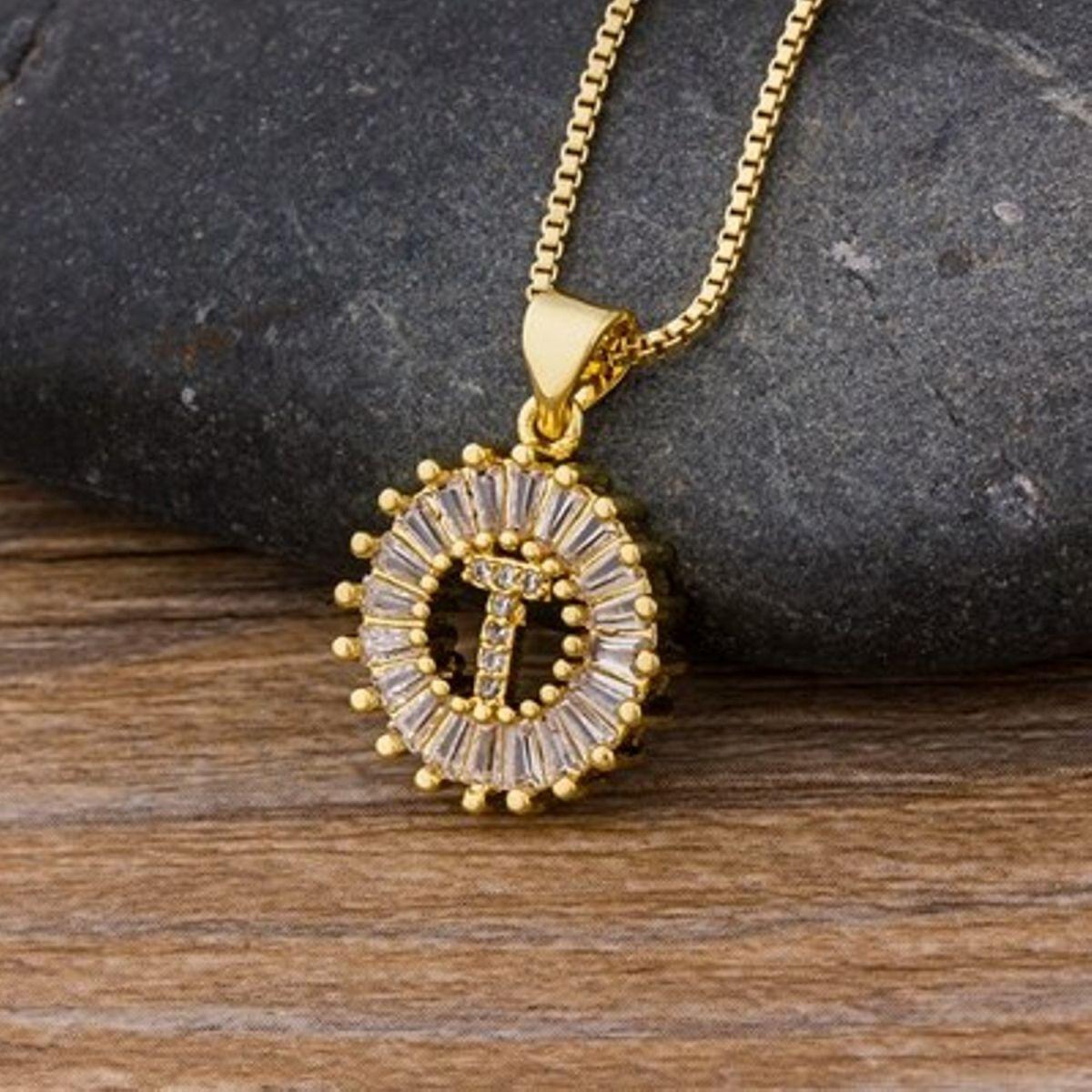Initial Baguette Diamond Medallion 2-in-1 Watch Charm & Necklace - Bansri Mehta Design