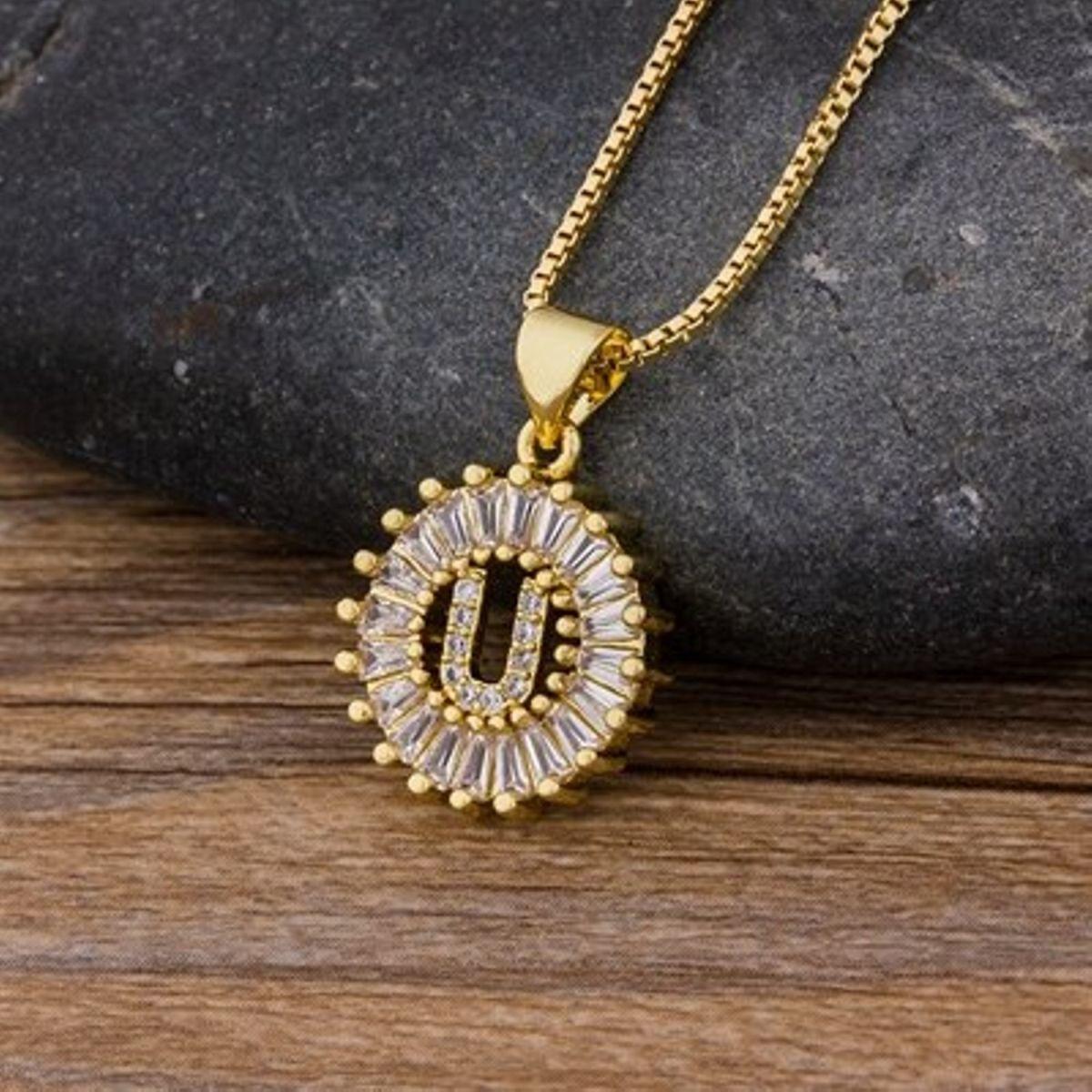 Initial Baguette Diamond Medallion 2-in-1 Watch Charm & Necklace - Bansri Mehta Design