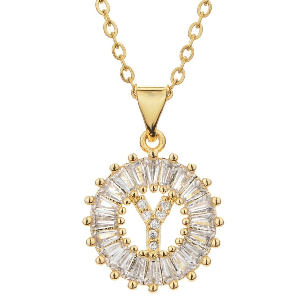 Initial Baguette Diamond Medallion 2-in-1 Watch Charm & Necklace - Bansri Mehta Design