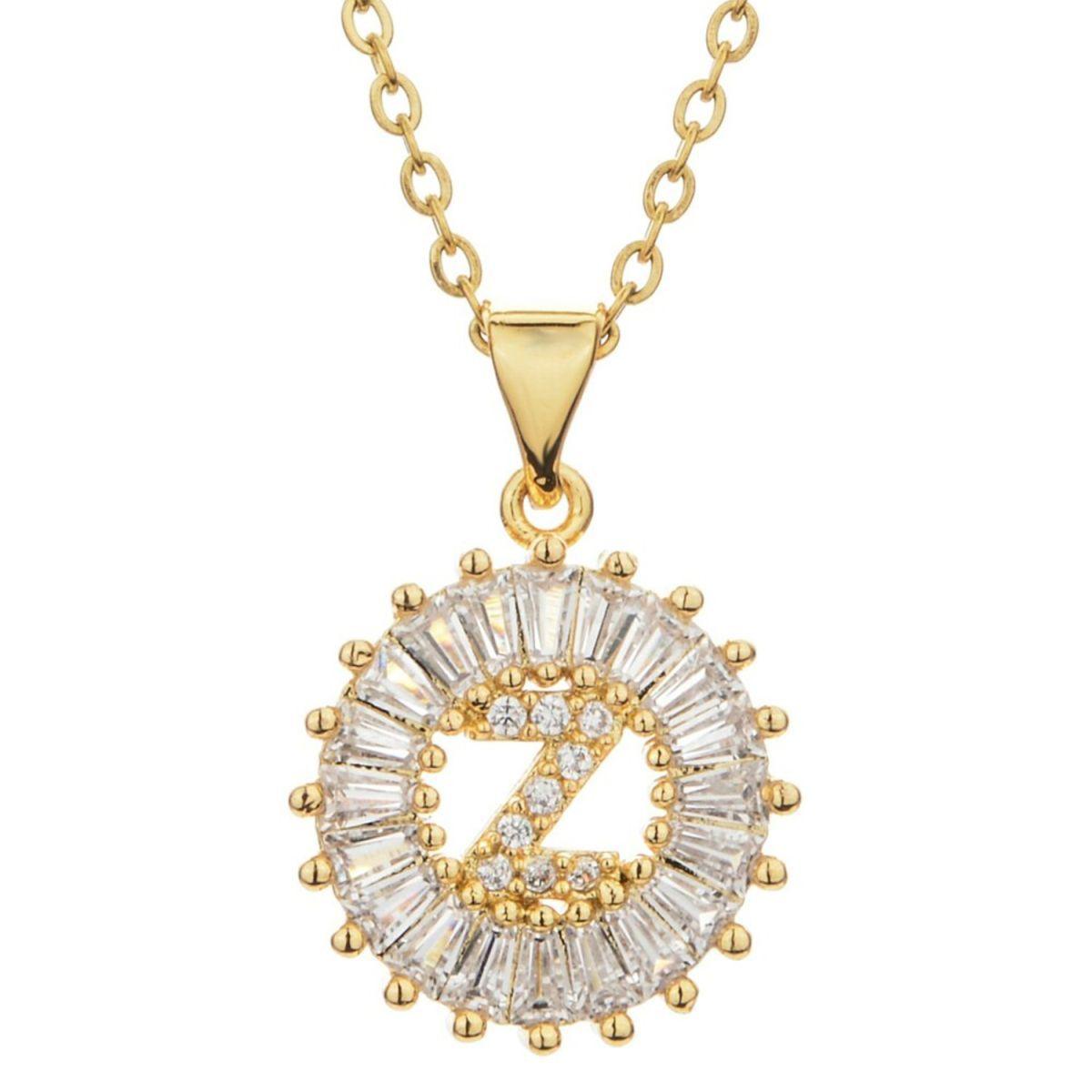 Initial Baguette Diamond Medallion 2-in-1 Watch Charm & Necklace - Bansri Mehta Design