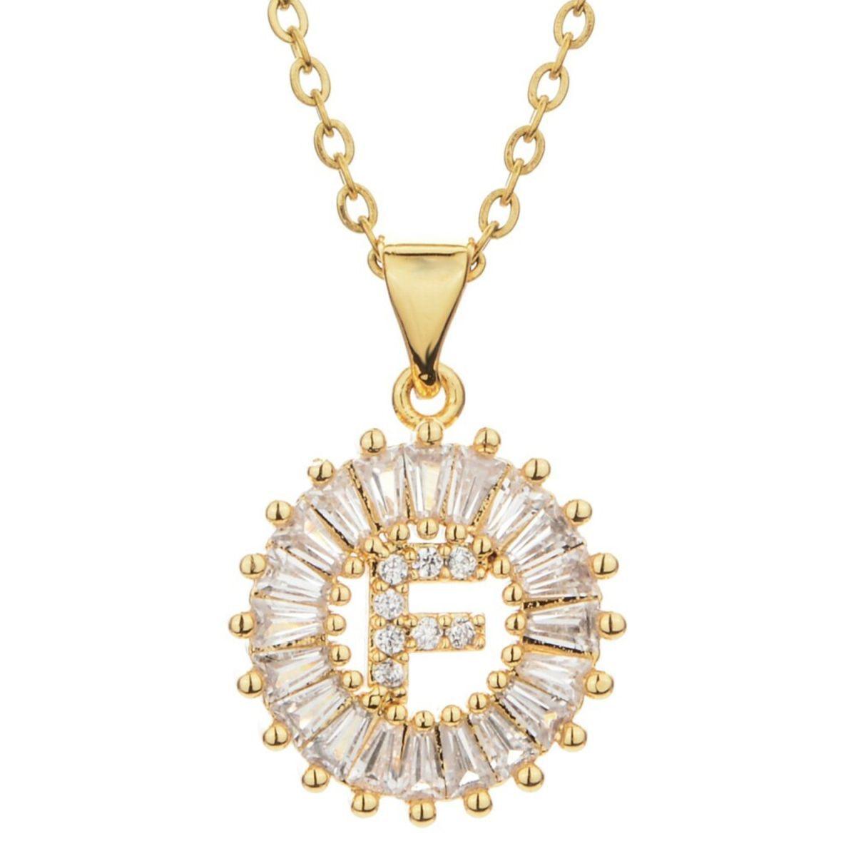 Initial Baguette Diamond Medallion 2-in-1 Watch Charm & Necklace - Bansri Mehta Design