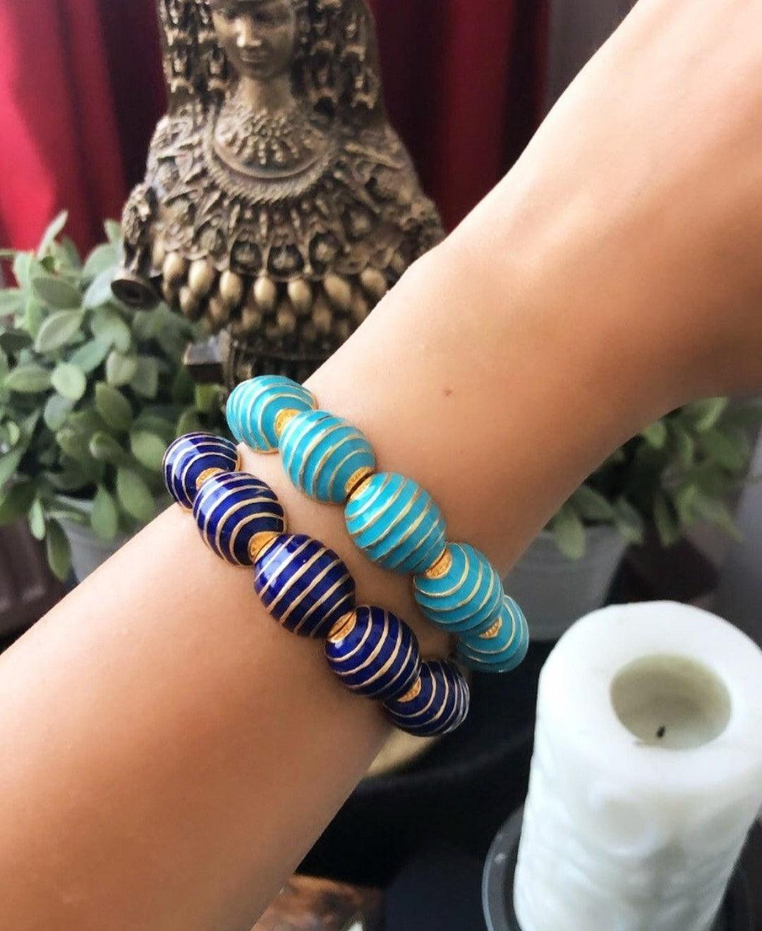 Sara Enamel Bangle Bracelet - Bansri Mehta Design