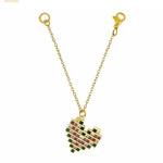 Emoji Crystal Heart Watch Charm - Bansri Mehta Design