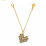 Emoji Crystal Heart Watch Charm - Bansri Mehta Design