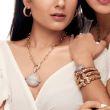 The World Is Mine Detachable Pendant Link Necklace - Bansri Mehta Design