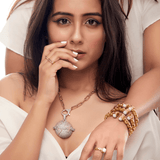 The World Is Mine Detachable Pendant Link Necklace - Bansri Mehta Design