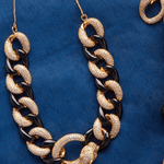 Cuban Link Twister Panther Necklace, Bracelet & Earring Set - Bansri Mehta Design