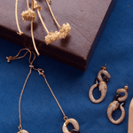 Cuban Link Twister Panther Necklace, Bracelet & Earring Set - Bansri Mehta Design