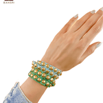 Wrap Around Colorbar Leather Bracelet or Choker Necklace - Bansri Mehta Design